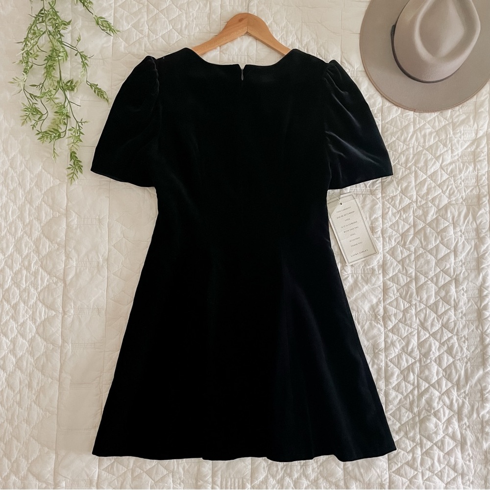 Vintage Deadstock Laura Ashley Velvet Mini Dress - Picture 4 of 5